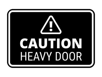 Signs ByLITA Classic Framed Caution Heavy Door Door or Wall Sign Easy Installation | Health And Safety | Building And Warning Signs